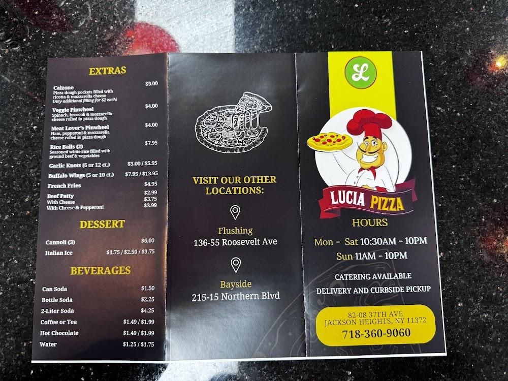 Lucia Pizza Menu image 2